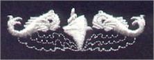 Early U.S. embroidered dolphins for dress blues - image